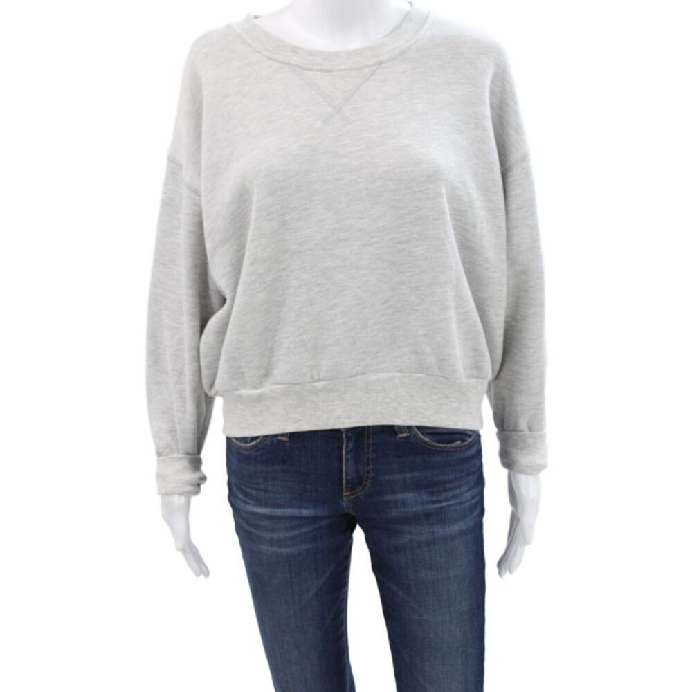 LNA Womens Pullover Gray Crew Neck Long Sleeve Size XS
